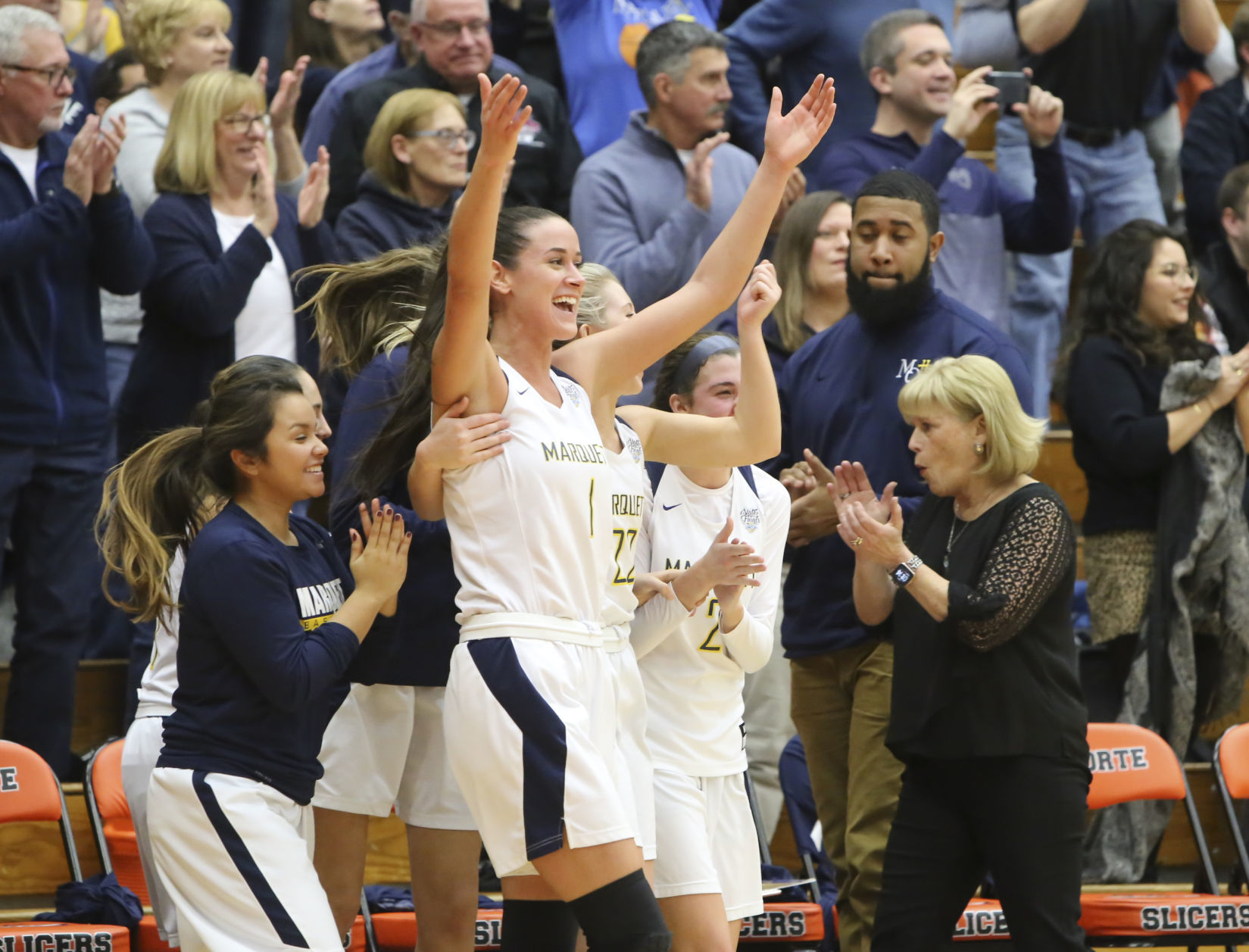 Marquette Catholic/Northfield, girls semistate basektball